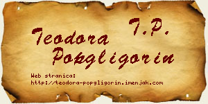 Teodora Popgligorin vizit kartica